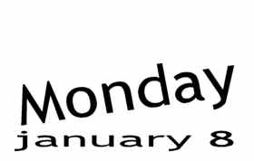 Monday, January 8